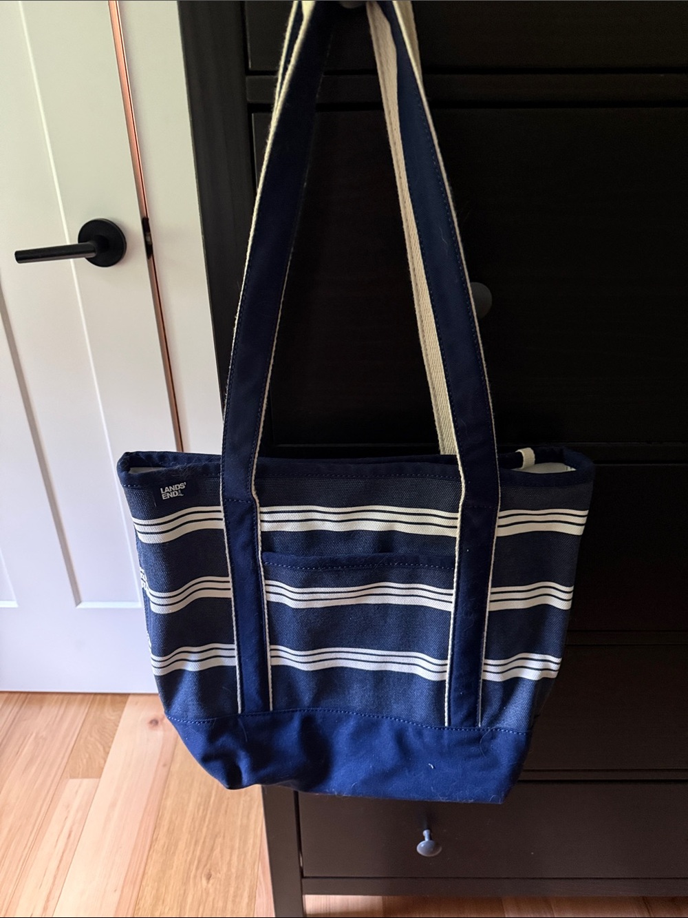 Lands End Striped Tote
